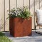 Preview: ARDEBO.de - Garten-Pflanzgefäß Rostoptik 50 x 30 x 49 cm Wetterfeststahl