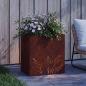 Preview: Garten-Pflanzgefäß Rostoptik 50 x 30 x 49 cm Wetterfeststahl
