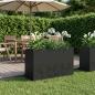 Preview: ARDEBO.de - Garten-Pflanzgefäß Schwarz 80 x 30 x 49 cm Kaltgewalzter Stahl