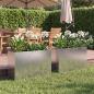 Preview: ARDEBO.de - Garten-Pflanzgefäß 2 Stk. Silber 80 x 30 x 49 cm Edelstahl