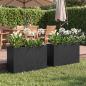 Preview: ARDEBO.de - Garten-Pflanzgefäß 2 Stk. Schwarz 80 x 30 x 49 cm