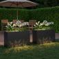 Preview: Garten-Pflanzgefäß 2 Stk. Schwarz 80 x 30 x 49 cm