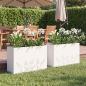 Preview: ARDEBO.de - Garten-Pflanzgefäß 2 Stk. Weiß 80 x 20 x 49 cm