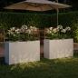 Preview: Garten-Pflanzgefäß 2 Stk. Weiß 80 x 20 x 49 cm