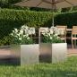 Preview: ARDEBO.de - Garten-Pflanzgefäß 2 Stk. Silber 50 x 50 x 49 cm