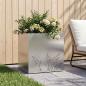Preview: ARDEBO.de - Garten-Pflanzgefäß Silber 50 x 30 x 49 cm Edelstahl