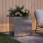 Preview: Garten-Pflanzgefäß Silber 50 x 30 x 49 cm Edelstahl