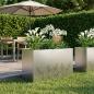 Preview: ARDEBO.de - Garten-Pflanzgefäß Silber 80 x 30 x 49 cm Edelstahl