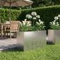 Preview: ARDEBO.de - Garten-Pflanzgefäß Silber 80 x 30 x 49 cm Verzinkter Stahl