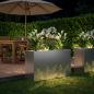 Preview: Garten-Pflanzgefäß Silber 80 x 30 x 49 cm Verzinkter Stahl