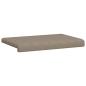 Preview: Bankkissen Mikrofaser Taupe Tiefe 35 cm