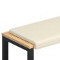 Preview: Bankkissen Strukturiertes Samt Creme Tiefe 35 cm