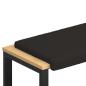 Preview: Bankkissen Sherpa-Stoff Schwarz Tiefe 35 cm