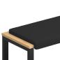 Preview: Bankkissen Sherpa-Stoff Schwarz Tiefe 35 cm