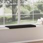 Preview: Bankkissen Sherpa-Stoff Schwarz Tiefe 35 cm