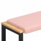 Preview: Bankkissen Sherpa-Stoff Rosa Tiefe 35 cm