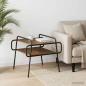 Preview: ARDEBO.de - Couchtisch Artisan-Eiche 60 x 60 x 51 cm Holzwerkstoff
