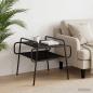 Preview: ARDEBO.de - Couchtisch Schwarze Eiche 60 x 60 x 51 cm Holzwerkstoff
