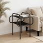 Preview: ARDEBO.de - Couchtisch Schwarze Eiche 40 x 40 x 51 cm Holzwerkstoff