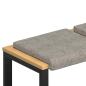 Preview: Bankkissen 2 stk. Kunstwildleder Hellgrau Tiefe 35 cm