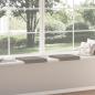 Preview: Bankkissen 2 stk. Kunstwildleder Hellgrau Tiefe 35 cm