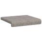 Preview: Bankkissen 2 stk. Kunstwildleder Hellgrau Tiefe 35 cm