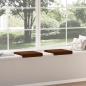 Preview: Bankkissen 2 stk. Kunstwildleder Braun Tiefe 35 cm
