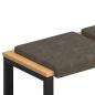 Preview: Bankkissen 2 stk. Kunstwildleder Dunkelgrau Tiefe 35 cm