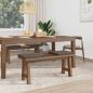 Preview: Bankkissen 2 stk. Kunstwildleder Dunkelgrau Tiefe 35 cm
