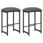 Preview: Barhocker 2 Stk. Hellgrau 40 x 32 x 64 cm Holzwerkstoff