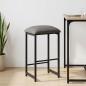Preview: ARDEBO.de - Barhocker Dunkelgrau 40 x 32 x 74 cm Holzwerkstoff