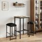 Preview: ARDEBO.de - Barhocker 2 Stk. Schwarz 40 x 32 x 74 cm Holzwerkstoff
