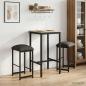 Preview: ARDEBO.de - Barhocker 2 Stk. Dunkelgrau 40 x 32 x 64 cm Holzwerkstoff