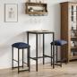 Preview: ARDEBO.de - Barhocker 2 Stk. Blau 40 x 32 x 64 cm Holzwerkstoff