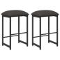 Preview: Barhocker 2 Stk. Dunkelgrau 40 x 32 x 74 cm Holzwerkstoff