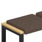Preview: Bankkissen 2 stk. Mikrofaser Braun Tiefe 35 cm