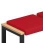 Preview: Bankkissen 2 Stk. Kunstleder Rot Tiefe 35 cm