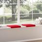 Preview: Bankkissen 2 Stk. Kunstleder Rot Tiefe 35 cm