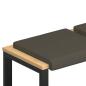 Preview: Bankkissen 4 stk. Kunstleder Grau Tiefe 35 cm