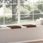 Preview: Bankkissen 2 stk. Kunstleder Braun Tiefe 35 cm