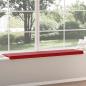 Preview: Bankkissen 4 stk. Kunstleder Weinrot Tiefe 35 cm