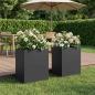 Preview: ARDEBO.de - Garten-Pflanzgefäß 2 stk. Schwarz 40 x 30 x 50 cm