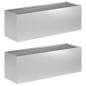 Preview: Garten-Pflanzgefäß 2 stk. Silber 60 x 20 x 20 cm
