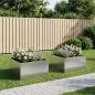 Preview: ARDEBO.de - Garten-Pflanzgefäß 2 stk. Silber 80 x 80 x 40 cm