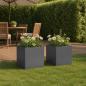 Preview: ARDEBO.de - Garten-Pflanzgefäß 2 stk. Anthrazit 45 x 45 x 45 cm