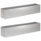 Preview: Garten-Pflanzgefäß 2 stk. Silber 80 x 20 x 20 cm