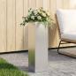 Preview: ARDEBO.de - Garten-Pflanzgefäß Silber 20 x 20 x 75 cm Edelstahl