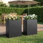 Preview: ARDEBO.de - Garten-Pflanzgefäß 2 stk. Schwarz 40 x 20 x 40 cm