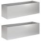 Preview: Garten-Pflanzgefäß 2 stk. Silber 100 x 30 x 30 cm
