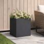 Preview: ARDEBO.de - Garten-Pflanzgefäß Schwarz 25 x 25 x 25 cm Kaltgewalzter Stahl